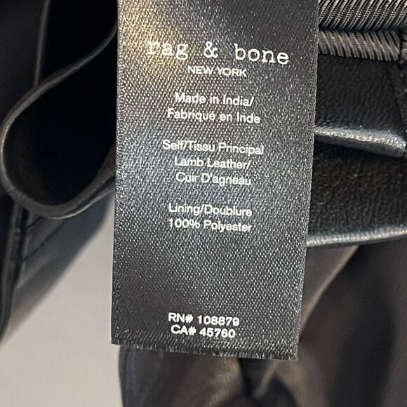 Rag and bone Kaye Leather shirt Jacket. 90’s Monica Leather Shacket Large NWT - Picture 9 of 11